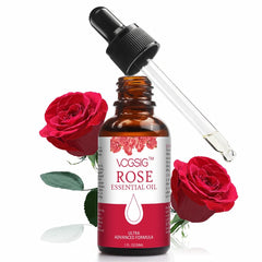 VOGSIG Rose Essential Oil 30ml bottle for calming, radiant skin