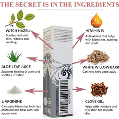 Voibella Beauty blemish spot serum application spot demonstrates easy, no-rinse use.