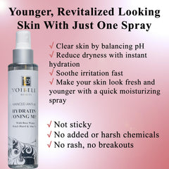 VOIBELLA BEAUTY toner featuring witch hazel and rose water soothing skin.