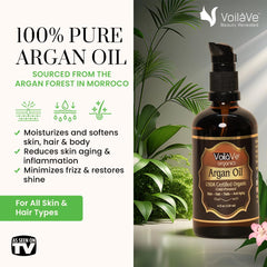 VoilaVe Argan oil dropper enables precise application on face and nails.