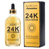 Voluxss 24K Gold Serum bottle shows premium packaging and radiant daily glow.