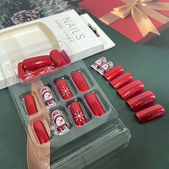Vopintpy medium coffin shape press-on nails ready to wear