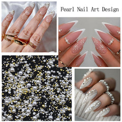 VOTACOS semi-circular pearl shapes for steady nail art