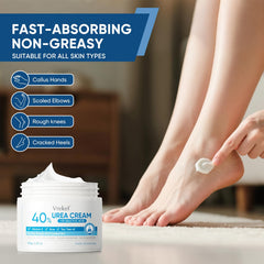 VREKEF Urea Cream 2% salicylic acid close-up highlights gentle exfoliation.