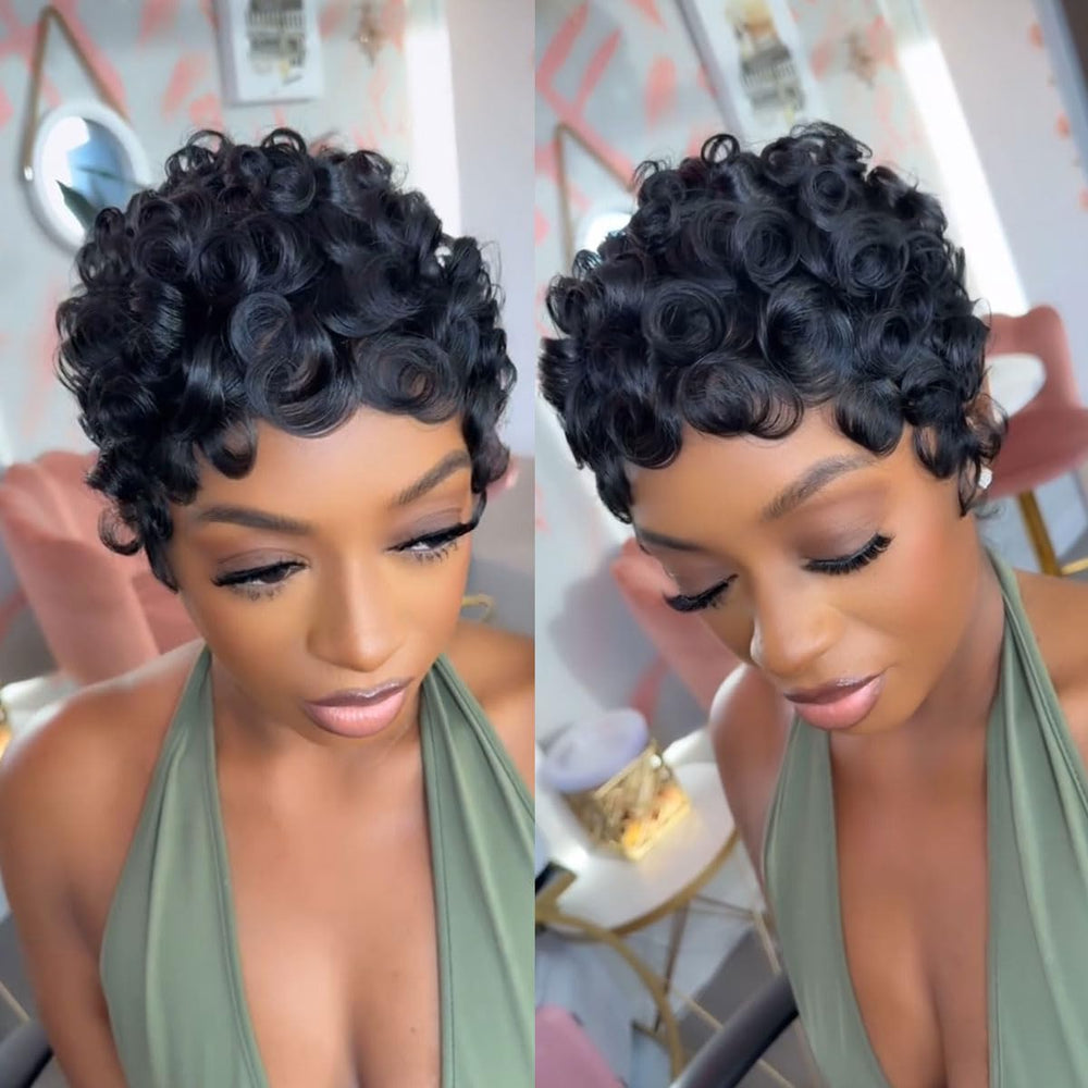 VRZ Pixie Cut Wig front view for daily wear.