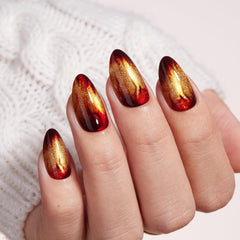 VSALON cat-eye flame close-up showing rich glow and texture