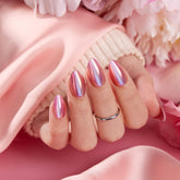 VSALON Pink Cat Eye Chrome nails for quick salon-like manicure at home