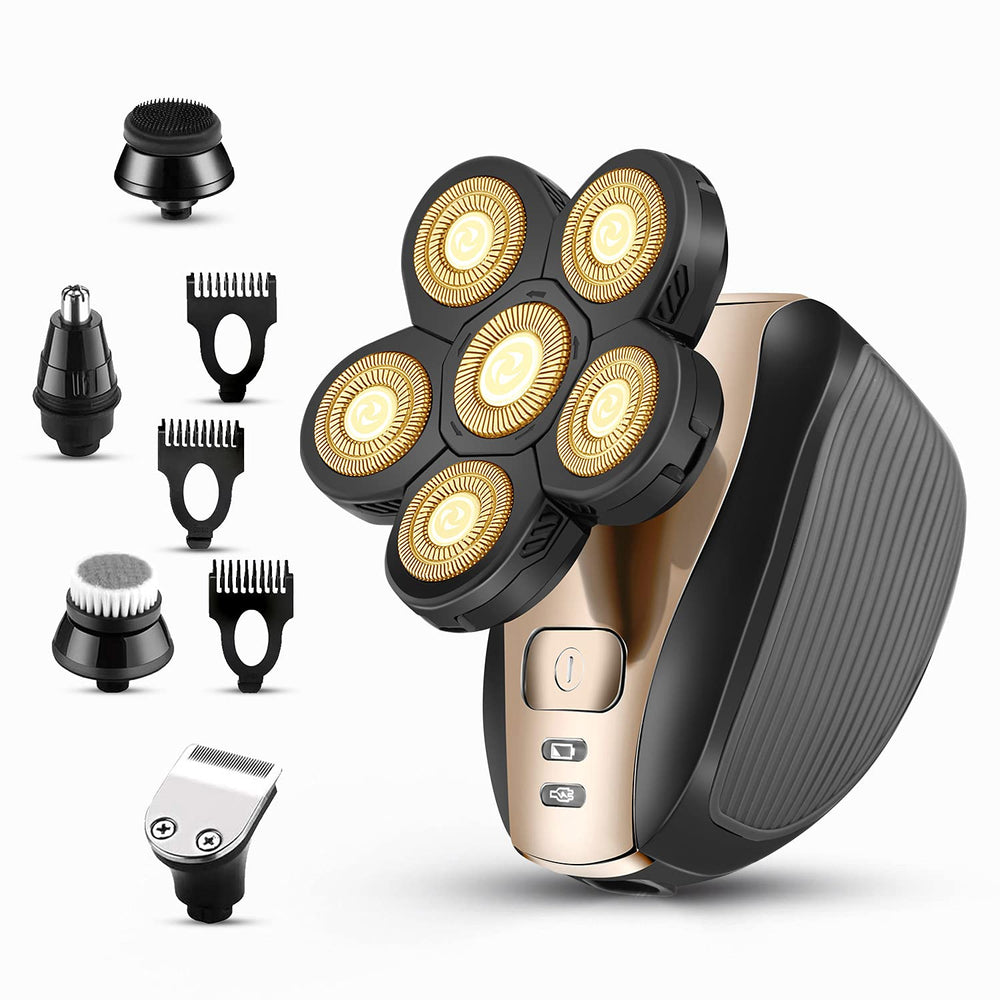 Vsmooth head shaver front view for precise close shave on head and face.