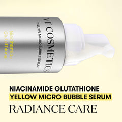 VT COSMETICS Bubble Serum foam close-up showing light, airy bubbles for quick absorption.