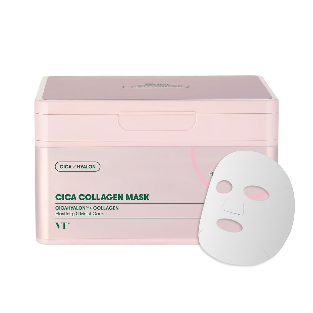 VT COSMETICS CICA Collagen Daily Mask box with 30 sheets for full-month hydration.