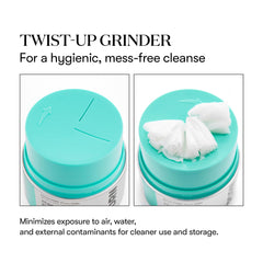 VT COSMETICS PDRN Grinding Cleansing Balm packaging with twist-up dispenser for hygienic use.