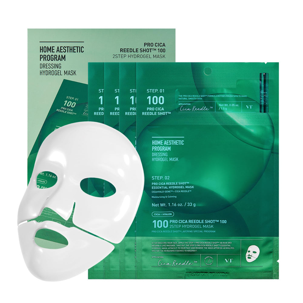 VT COSMETICS Pro Cica Reedle Shot packaging showing easy at-home care setup