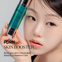 Vegan PDRN Centella essence close-up emphasizing glow and calm