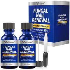 VTROUY toenail fungus treatment bottle shows targeted application for nail health.