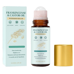 Vunqibroz frankincense-castor roll-on bottle with rose quartz for daily skin support