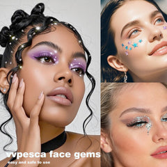 VVPESCA colorful star stickers for bold makeup accents with strong adhesion