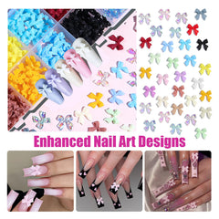 VYNELLE 1 cm flat-back bows simplify nail adhesion