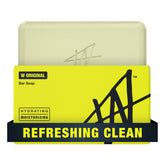 W By Jake Paul bar soap close-up showing original scent for all-day freshness.
