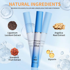 W3W Lash Serum ingredient label emphasizes plant extracts for lash care.