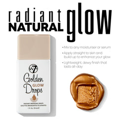 W7 Golden Glow Drops applied to cheek for seamless natural tint