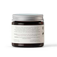 Wagyurepublic glass jar packaging highlights small batch, nutrient dense balm in a reusable container.