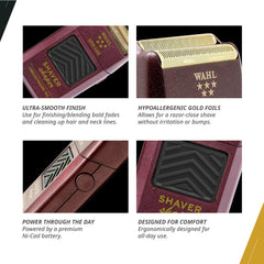 Wahl Professional 5 Star Series gold foil close shave reduces irritation