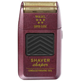 Wahl Professional 5 Star Series shaver close-up showing hypoallergenic gold foil for sensitive skin