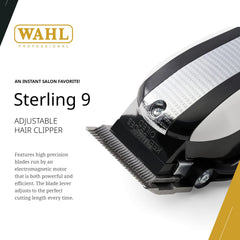 Wahl Sterling 9 side view showing ergonomic grip for comfortable sessions