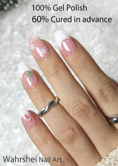 Wahrshei nail art kit contents including file, stick, and sealing strip for precise application.