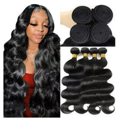 WAITWO 18-inch Brazilian body wave bundle blends seamlessly with natural hair.