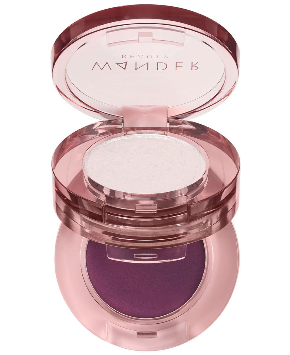 Wander Beauty Double Date Duo Wink and BAE compact close-up showing dual shimmer shades