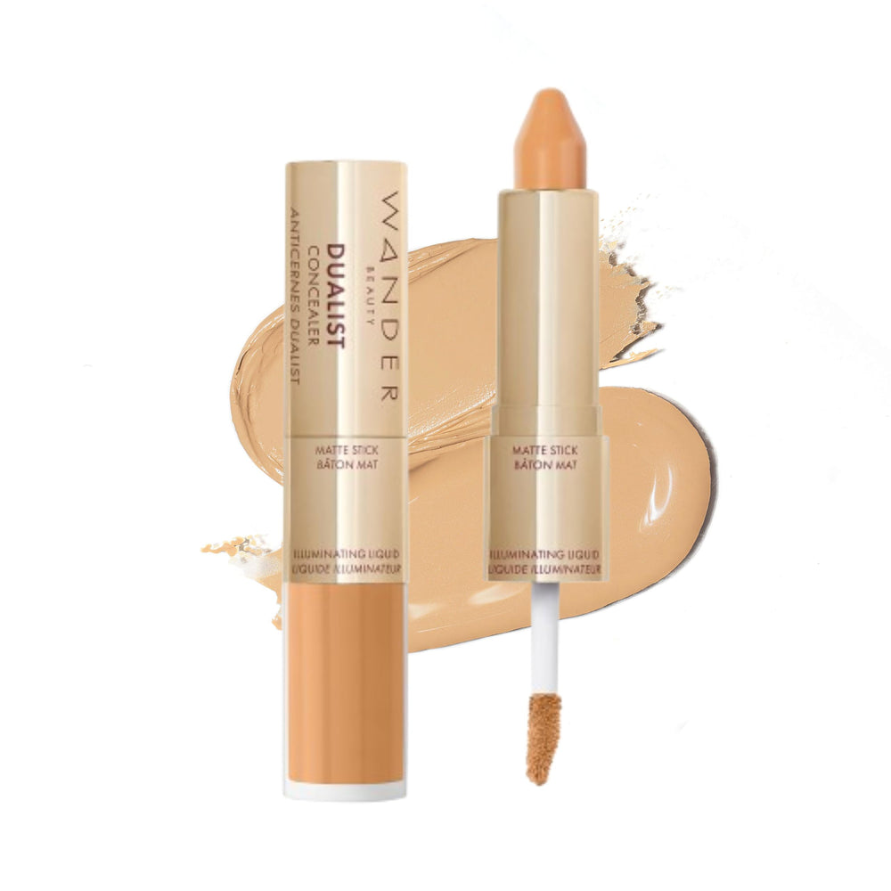 Wander Beauty Dualist matte concealer stick for precise, full-coverage application.