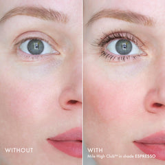 Wander Beauty Mile High Club mascara brush bristles defining lash separation.