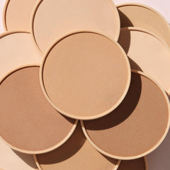 Wander Beauty Wanderlust Powder Foundation application with brush for buildable coverage