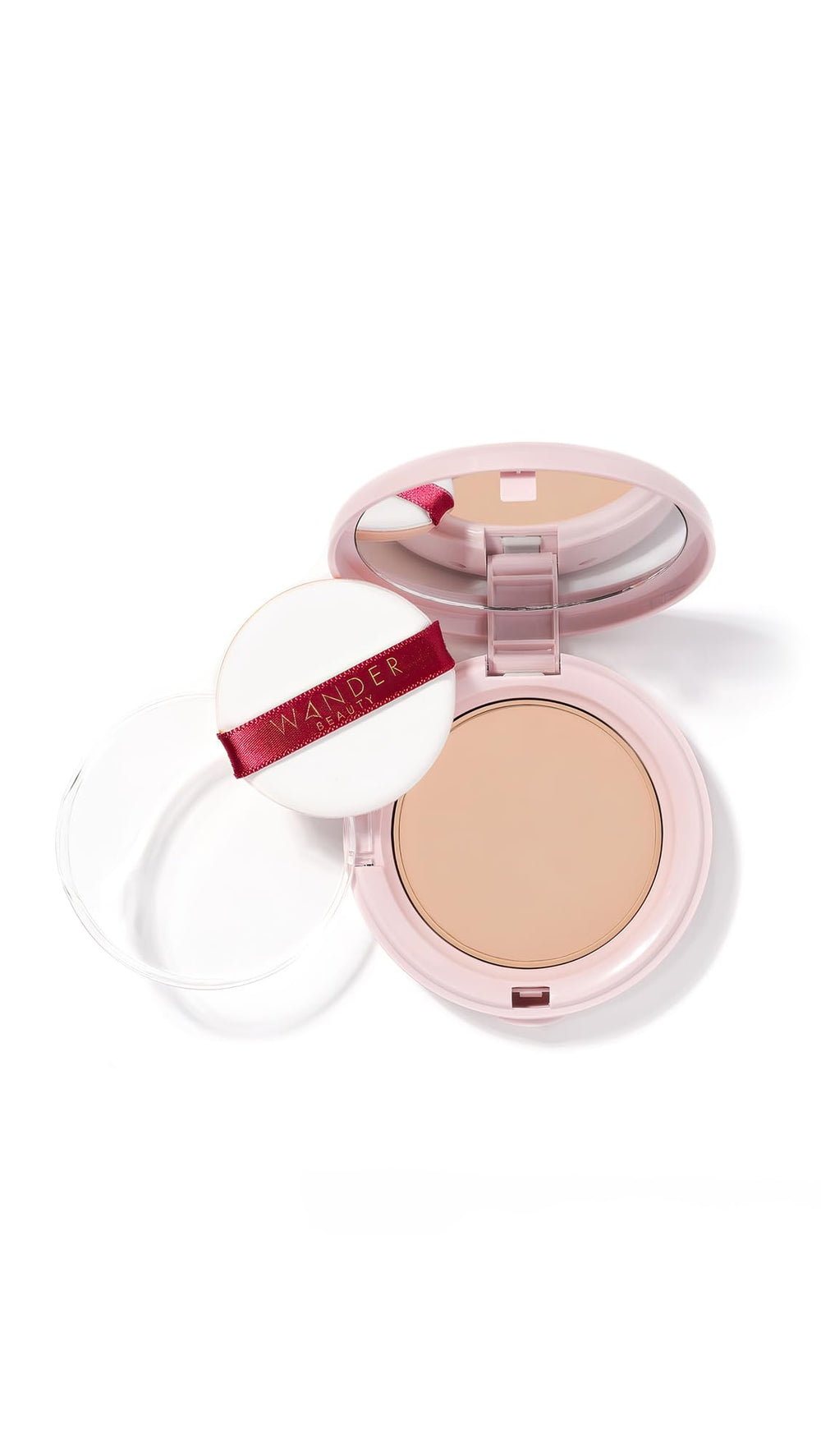 Wander Beauty Wanderlust Powder Foundation compact open for buildable coverage.
