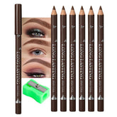 WanTuoluo brown eyebrow pencils 6pcs set on display for a natural daily look.