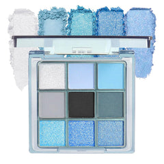 WanTuoluo light blue palette cover with vibrant matte and shimmer tones for bold looks.