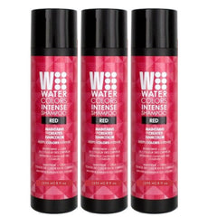 Watercolors Intense Color Depositing Shampoo bottle, vibrant red shade and color boost for dyed hair.