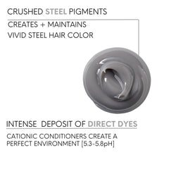 Watercolors INTENSE METALLIC color-application spreads evenly for renewed shade.