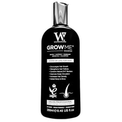 Watermans Grow Me shampoo bottle front showing nourishing formula for thicker, fuller hair