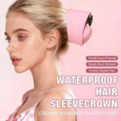 Waterproof Hair Sleeve ponytail design enables quick root refresh without soaking lengths.