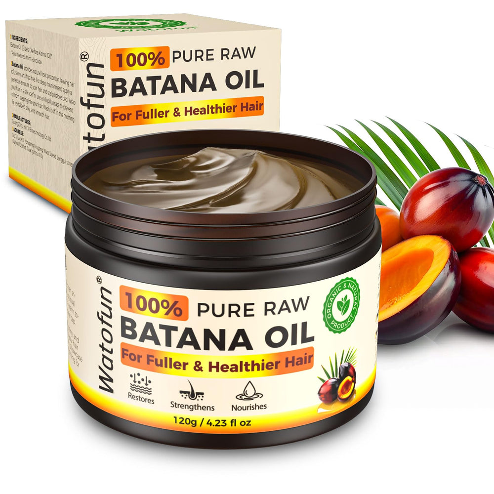 Watofun Batana Oil paste melting into oil for scalp nourishment.