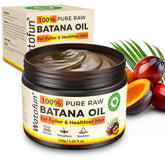 Watofun Batana Oil paste melting into oil for scalp nourishment.