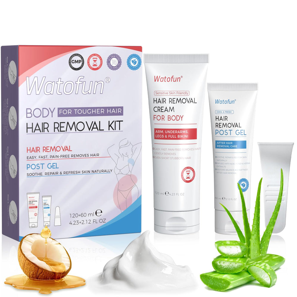 Watofun crème dépilatoire en tube, épilation rapide en 5 minutes.