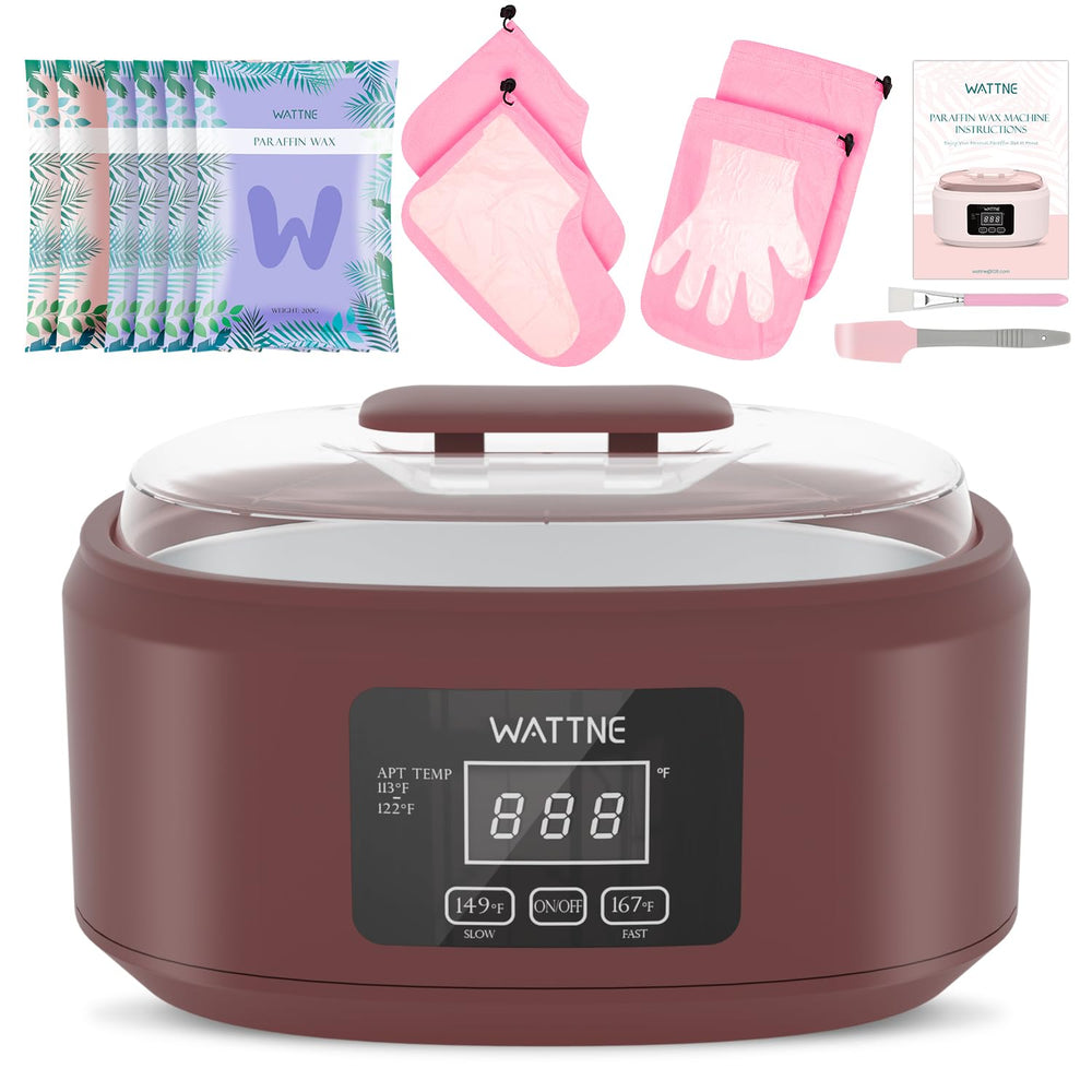 Wattne paraffin wax machine main unit shown on a tidy counter for at-home spa sessions