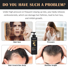 WAUSTOMAY hair thickness focus image suggesting denser strands after use.