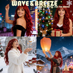 WAVE&BREEZE heat resistant protein fiber wig close-up texture and shine