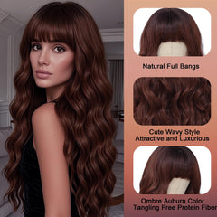 Wave&Breeze premium heat-resistant protein fiber wig with silky, wavy texture.