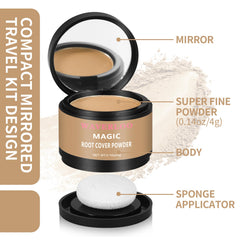 Close-up of fine powder texture for natural root concealment