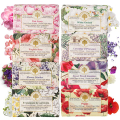 Wavertree & London assorted floral elegance soaps 8-pack with long-lasting fragrance.